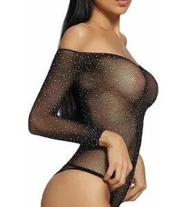 Body de Malla Brillante